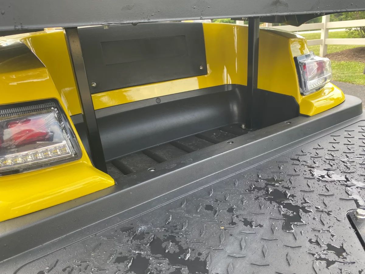 Black and Yellow Golf Cart - Icon EV i40 L - Hartville Golf Carts